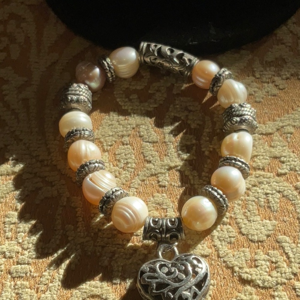 Bracelet Brighton inspired pearl and silver